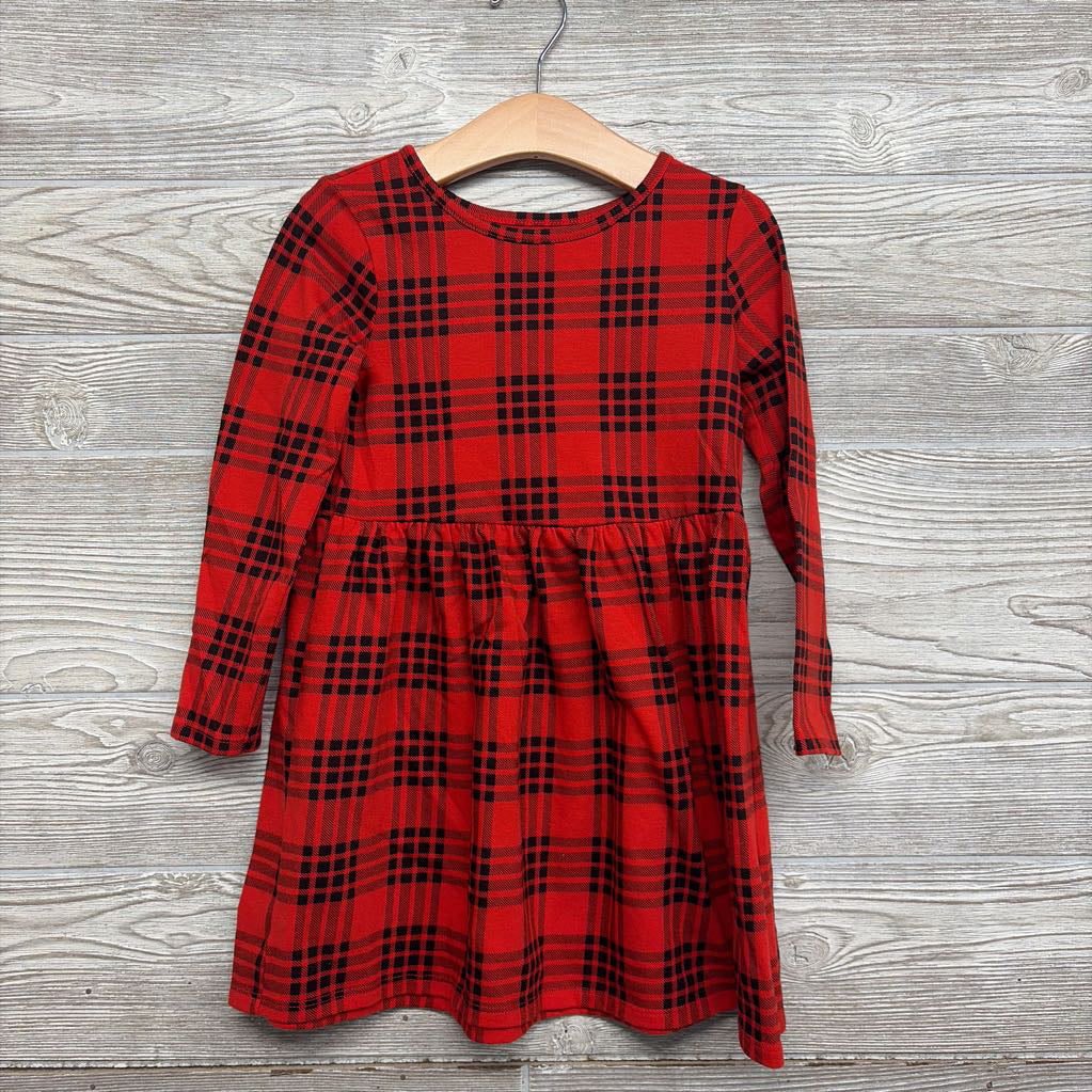 LS Plaid Dress 5T