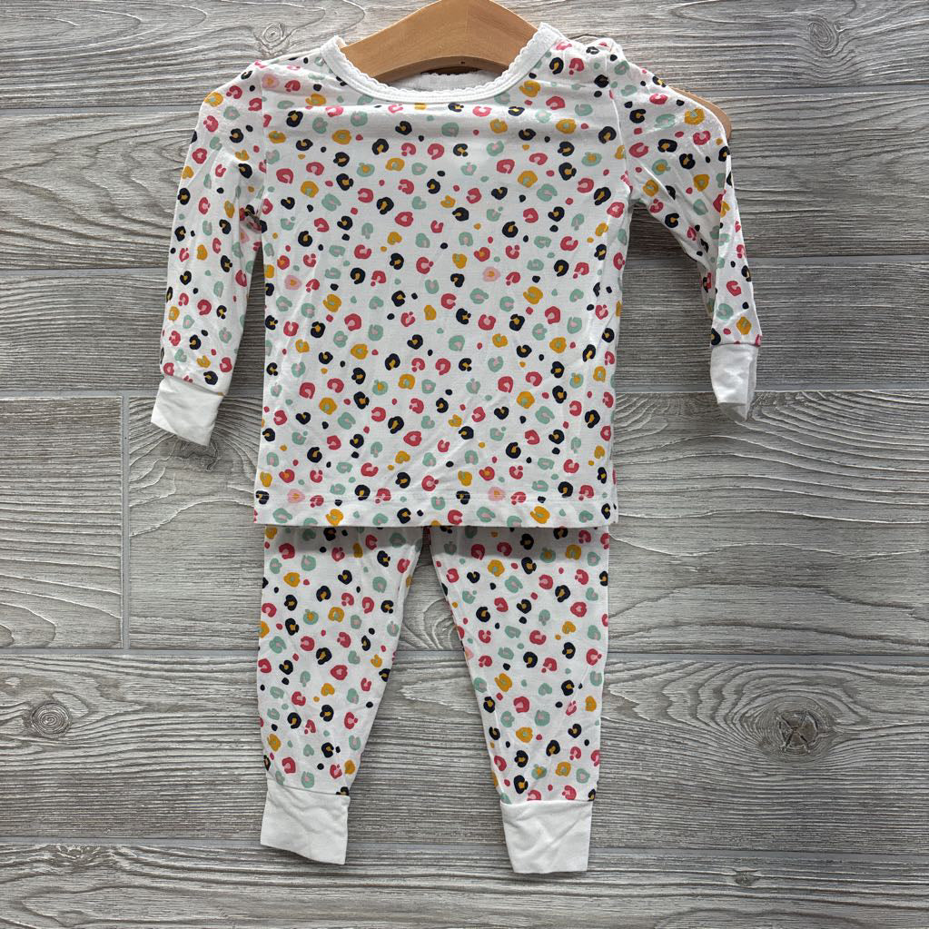 2 Pc Bamboo PJs Animal Print 12M