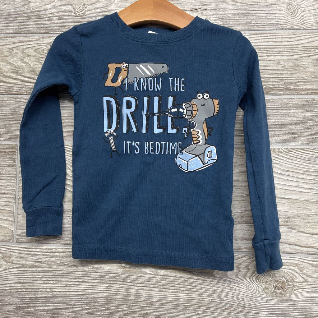 2 Pc LS PJs I Know The Drill Stripes 4T