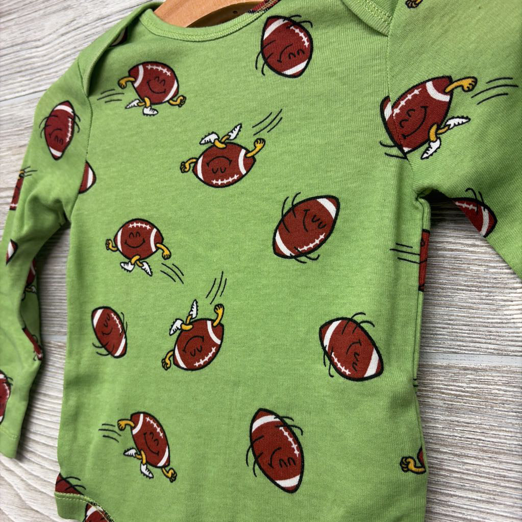 Nw/oT LS Bodysuit Footballs 12-18M
