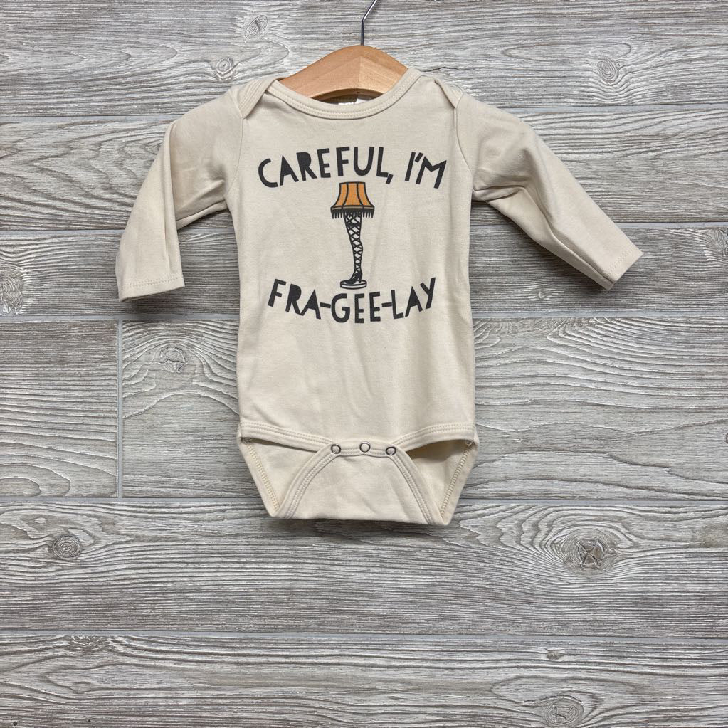 LS Bodysuit Careful, I'm Fra-Gee-Lay 6-12M