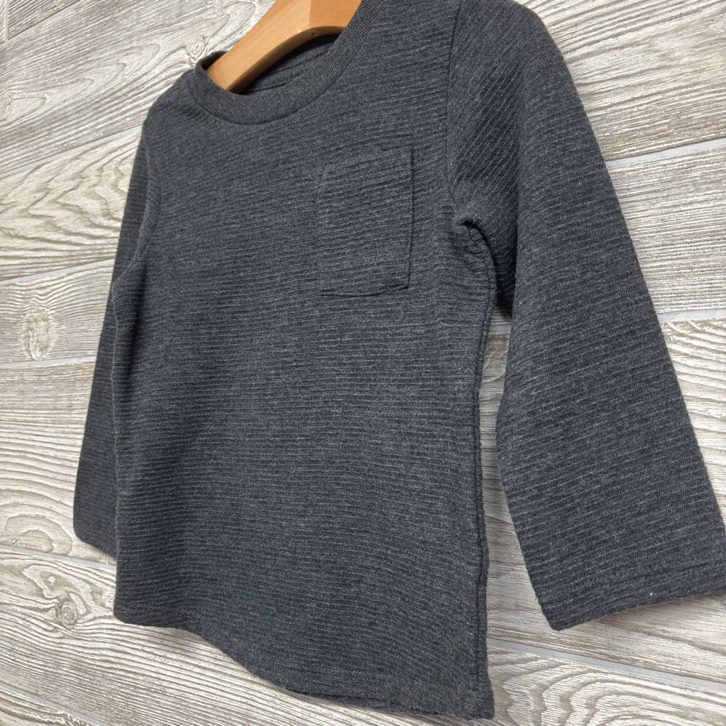 LS Ribbed Shirt Chest Pocket 2T