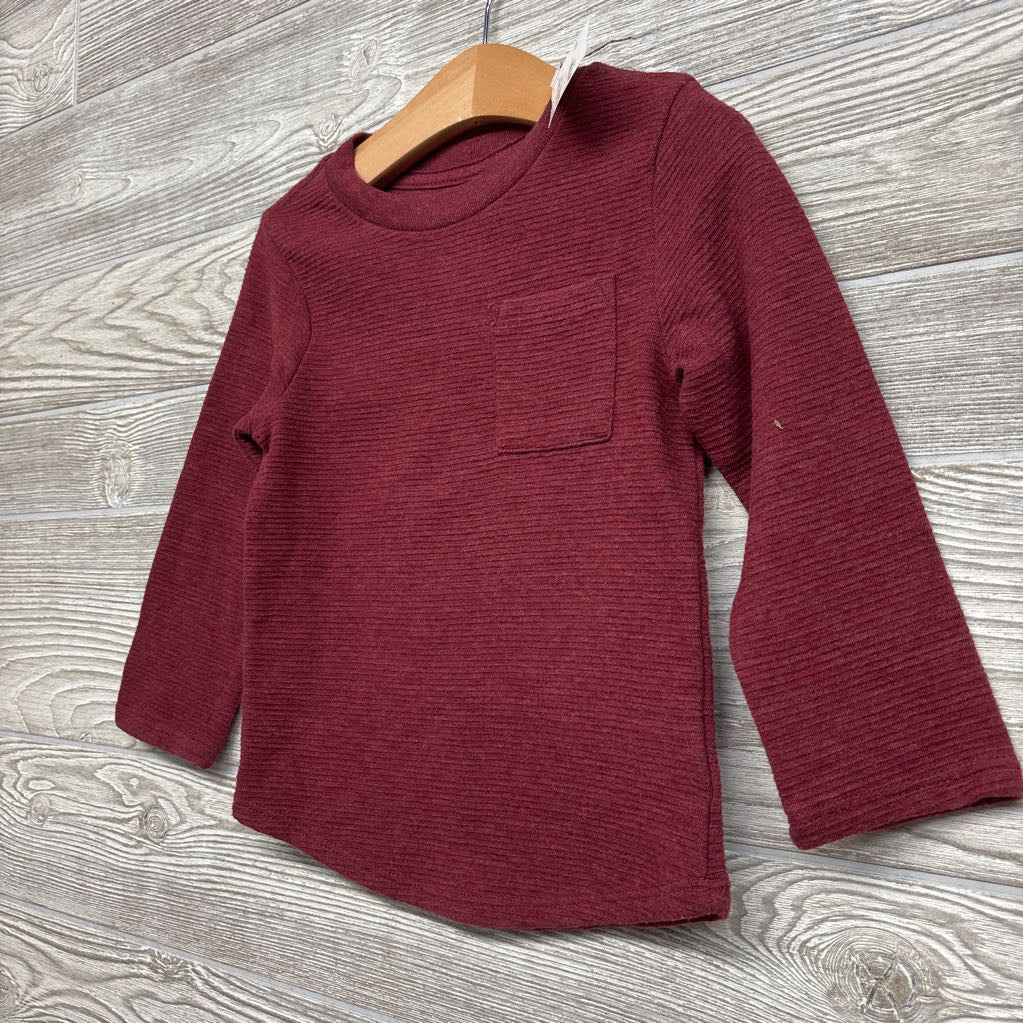 LS Ribbed Shirt Chest Pocket 2T