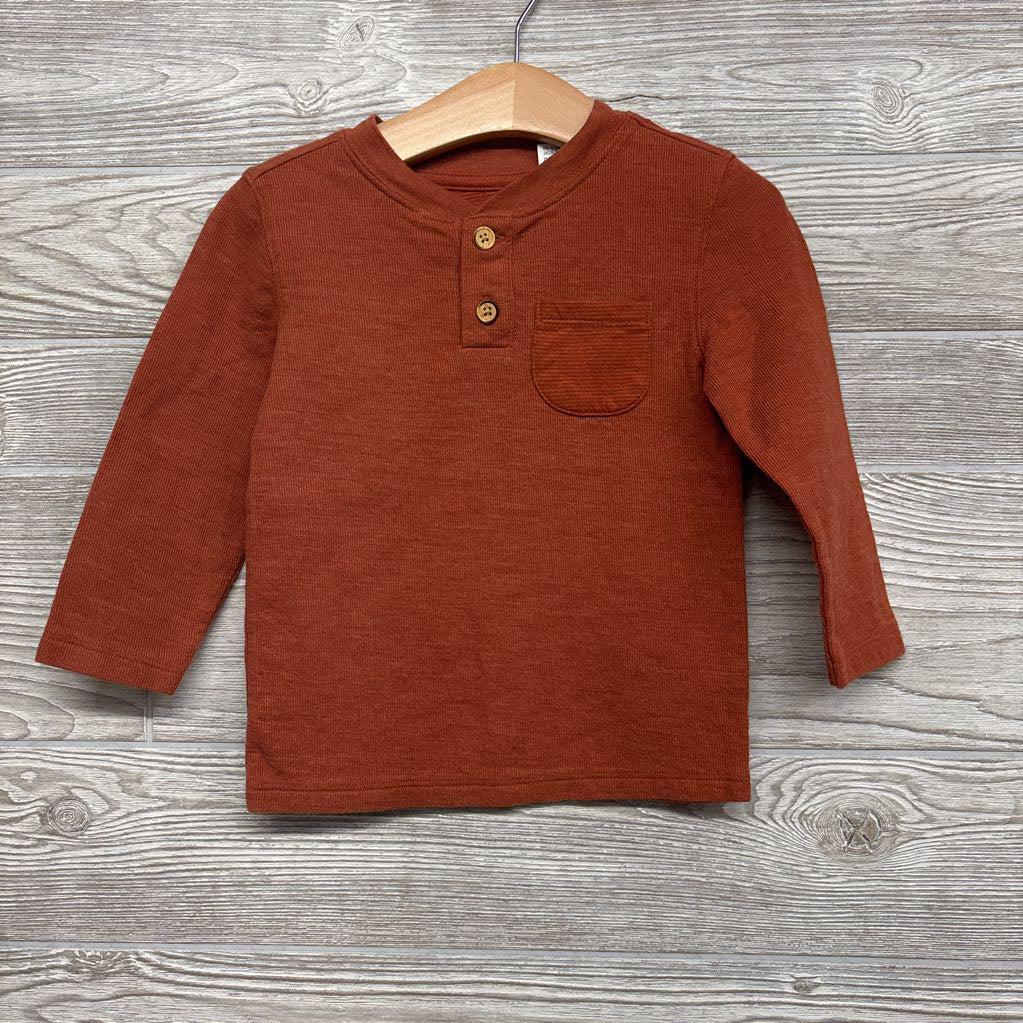 LS Henley Shirt Chest Pocket 18M