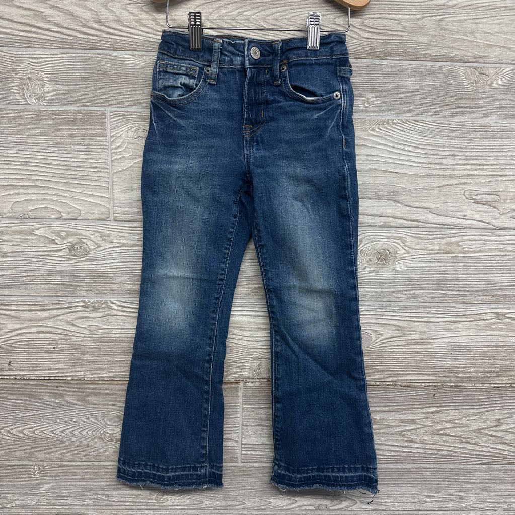 70's Flare High Rise Jeans Frayed 6