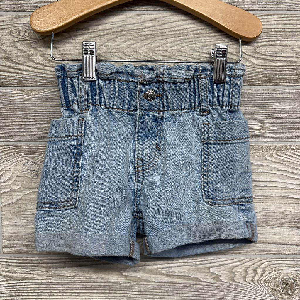 Denim Paperbag Shorts 4