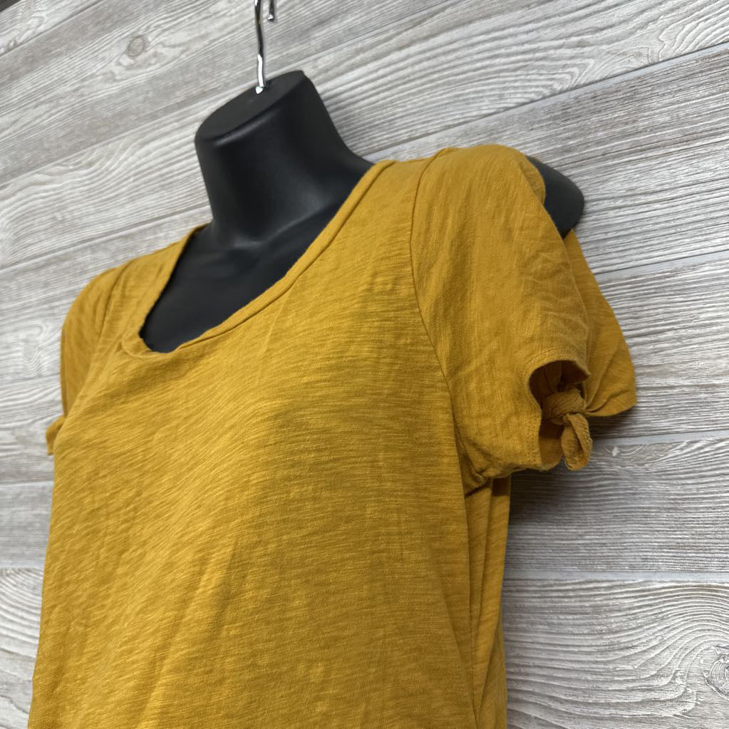 Scoop Neck Shirt Bow Shoulders Medium