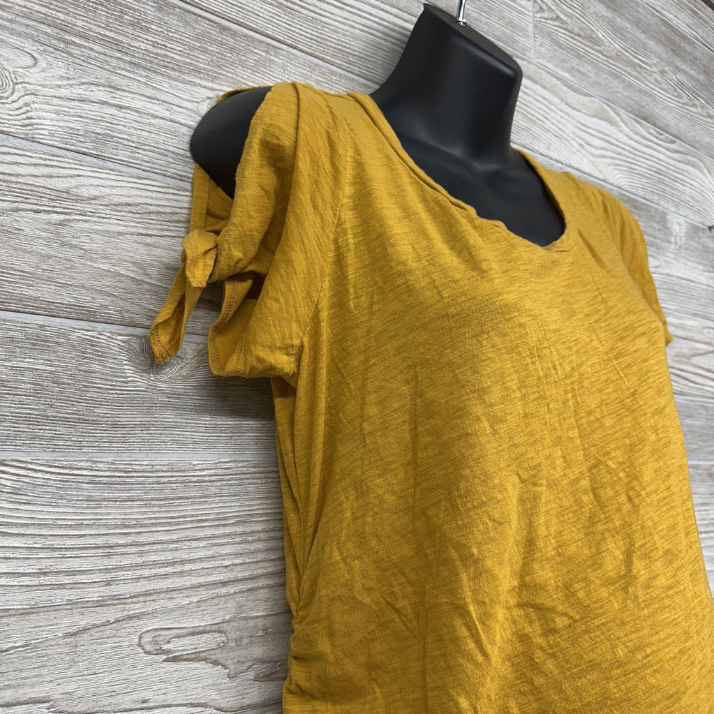 Scoop Neck Shirt Bow Shoulders Medium