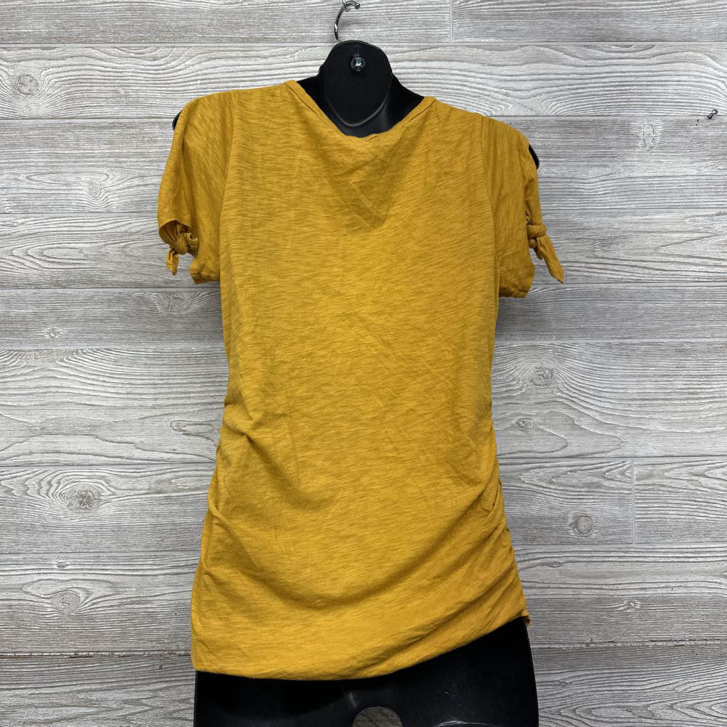 Scoop Neck Shirt Bow Shoulders Medium