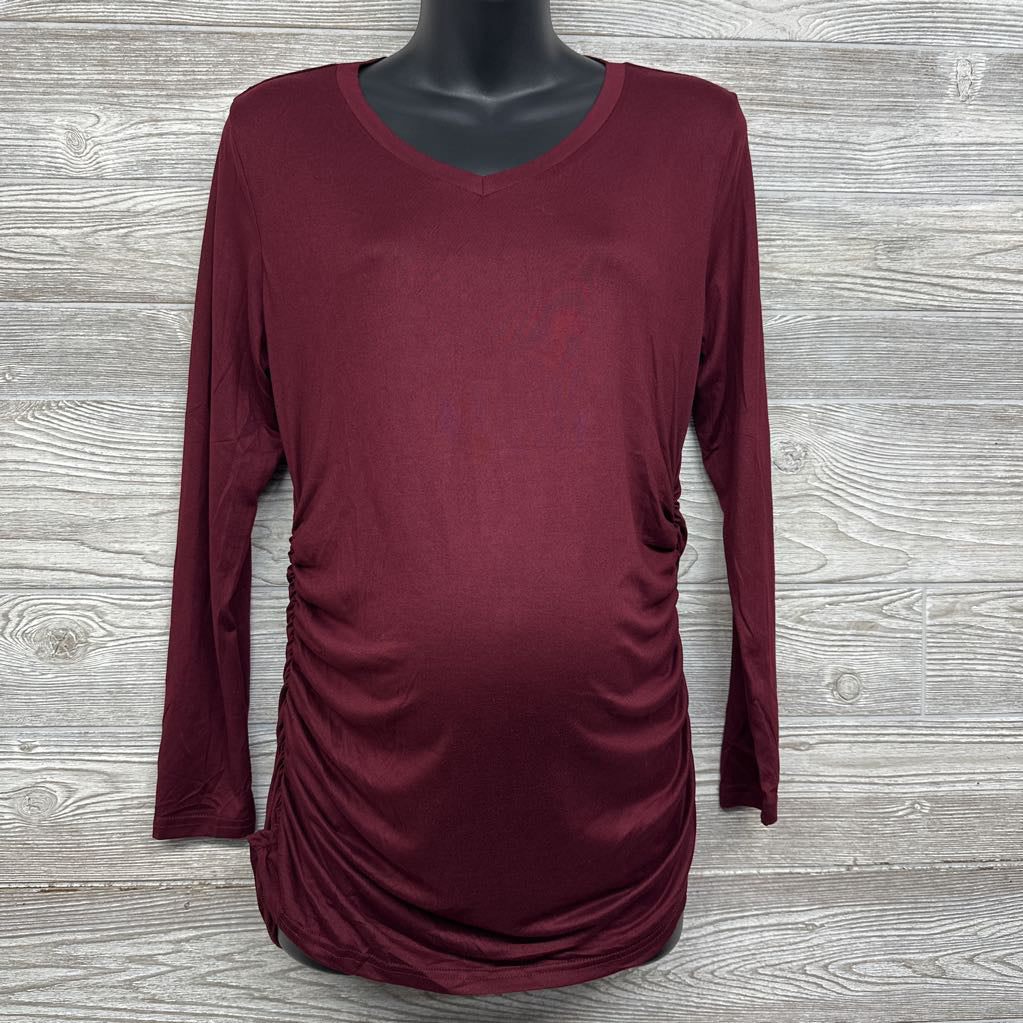 NEW LS Ruched Shirt Large