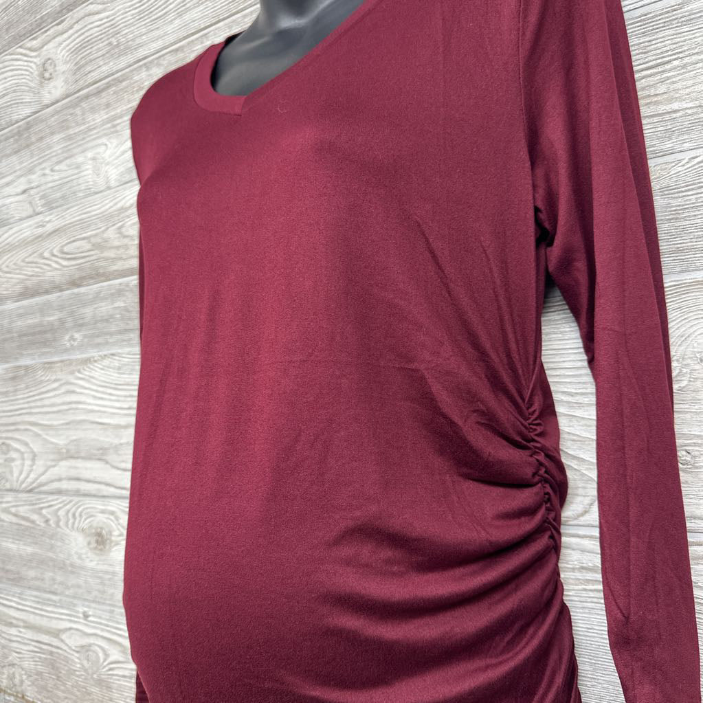 NEW LS Ruched Shirt Large