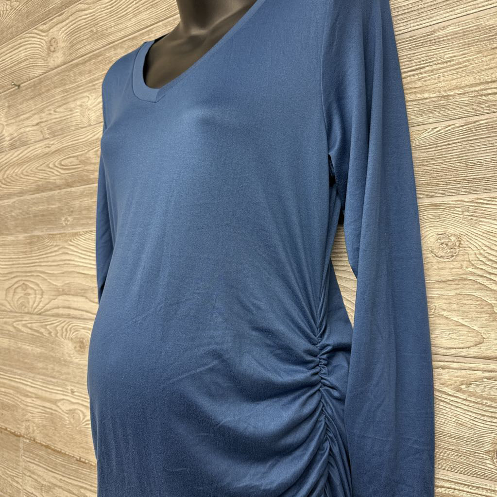 LS Ruched V Neck Shirt Large