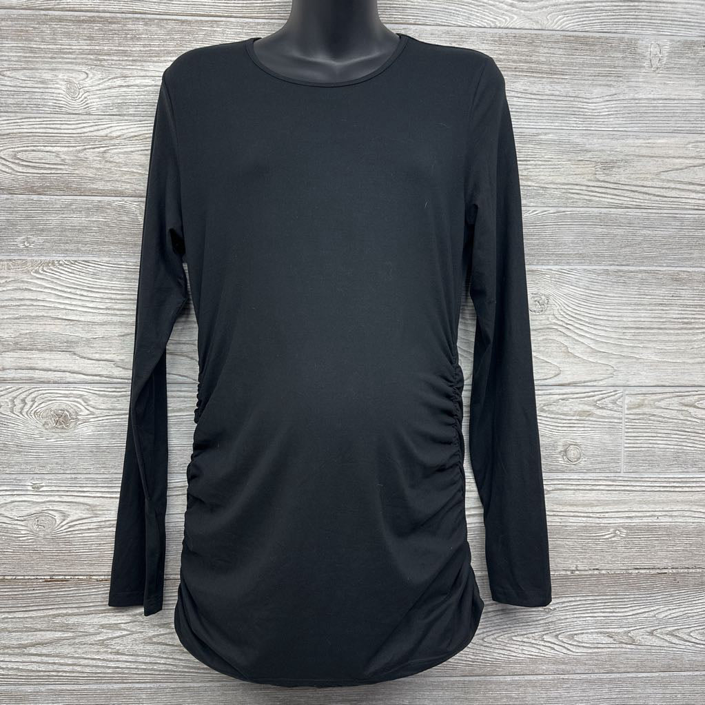 LS Ruched Scoop Neck Shirt Large