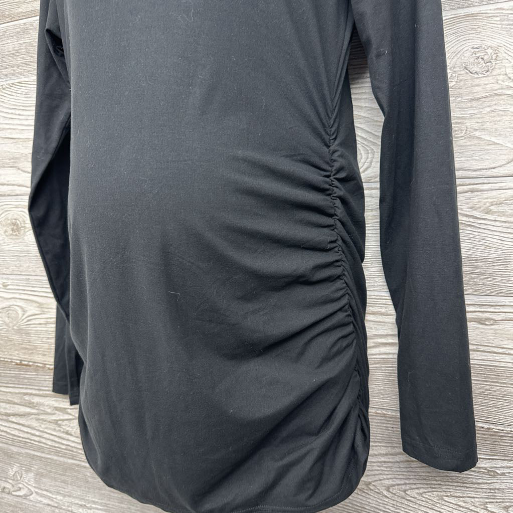LS Ruched Scoop Neck Shirt Large