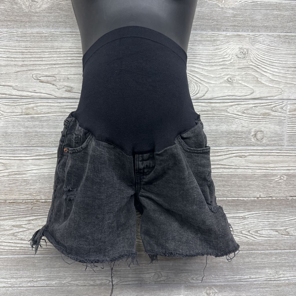 Full Panel Distressed Denim O.G. Straight Shorts 10/Med