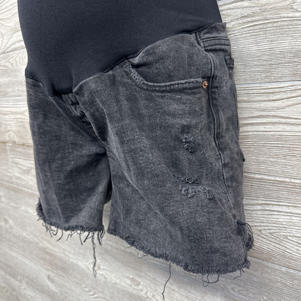 Full Panel Distressed Denim O.G. Straight Shorts 10/Med