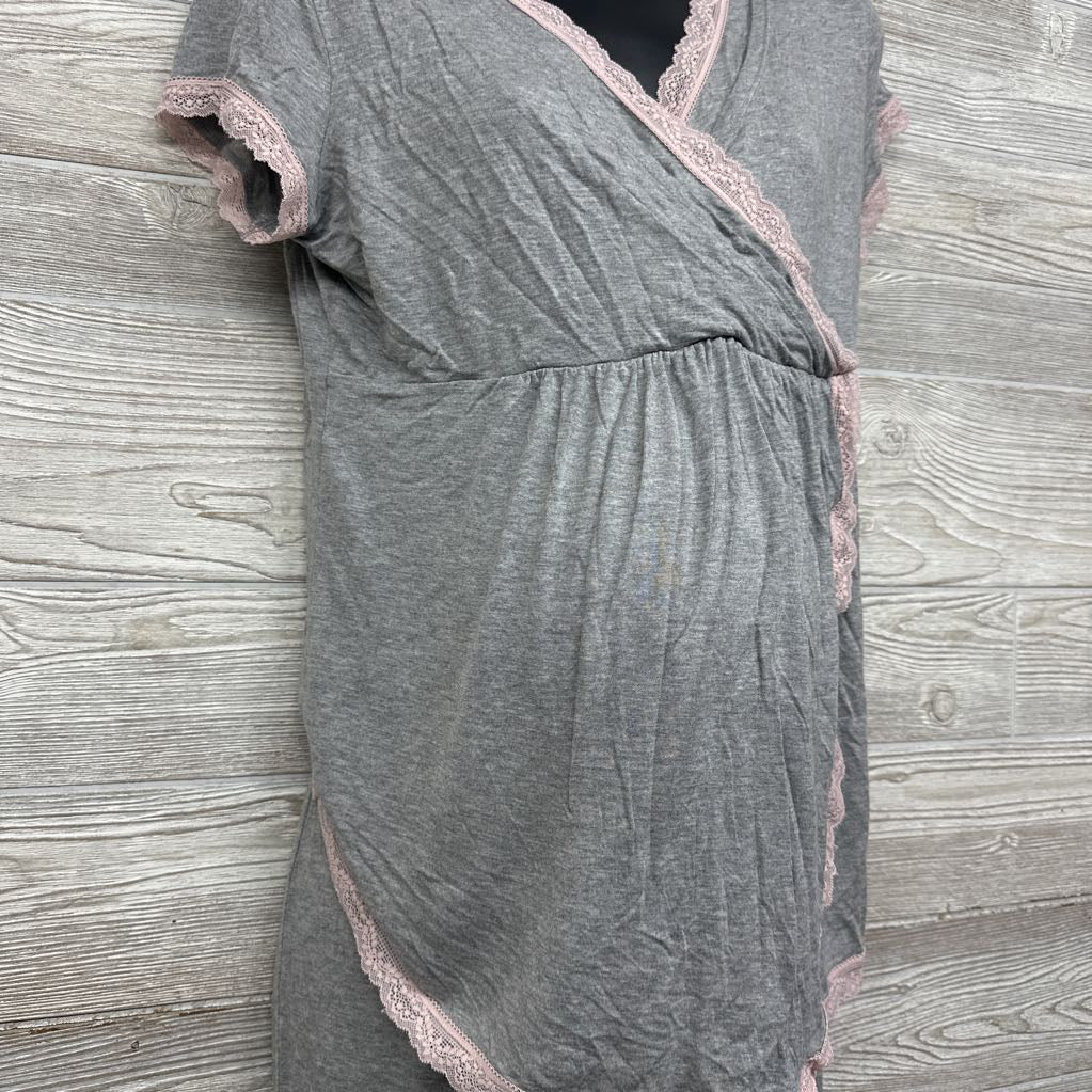 2 Pc Lace Trim Nursing PJs Large
