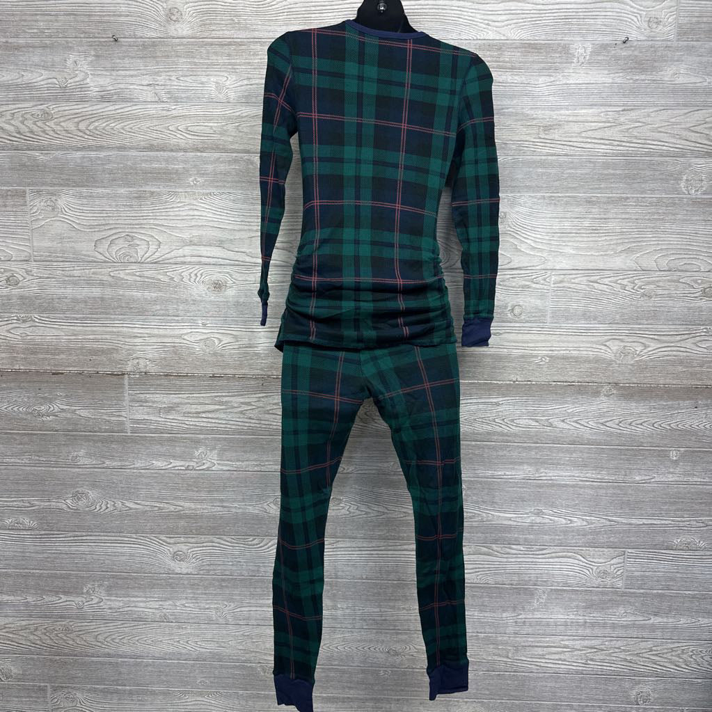 2 Pc LS Plaid Waffle Knit PJs Small