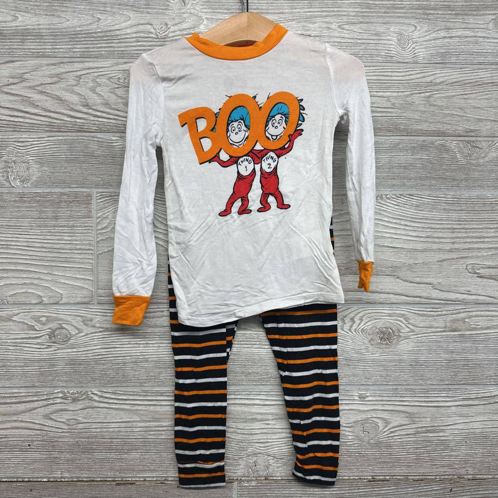 2 Pc LS Bamboo PJs Boo Stripes 3T *