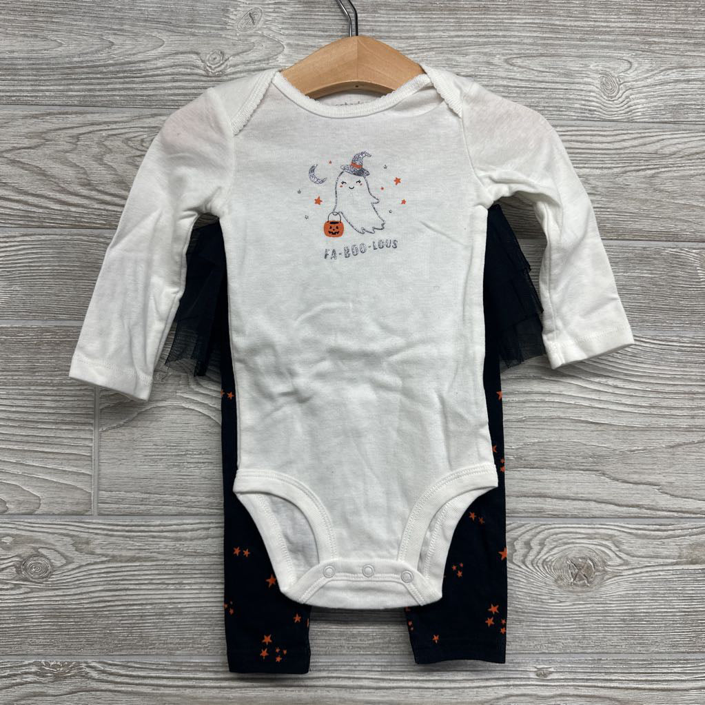 NEW LS Bodysuit Fa-boo-lous & Skirted Leggings Stars 9M