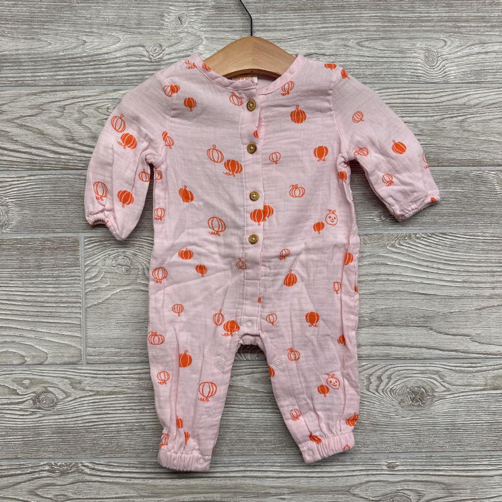 LS Gauze Outfit Pumpkins 0-3M