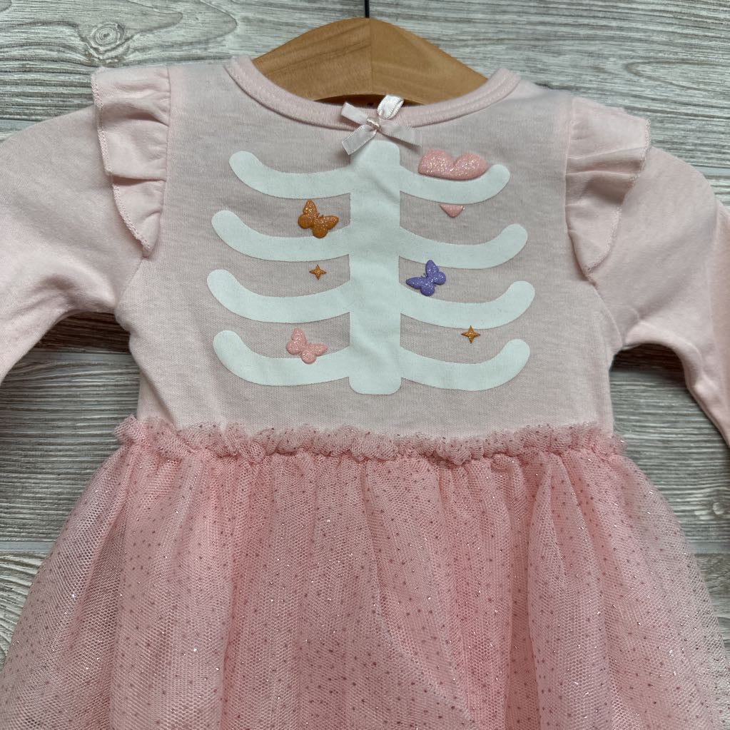 LS Tulle Skeleton Dress Glitter 12-18M
