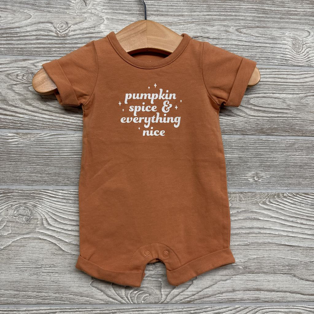 Shorty Romper Pumpkin Spice & Everything Nice NB