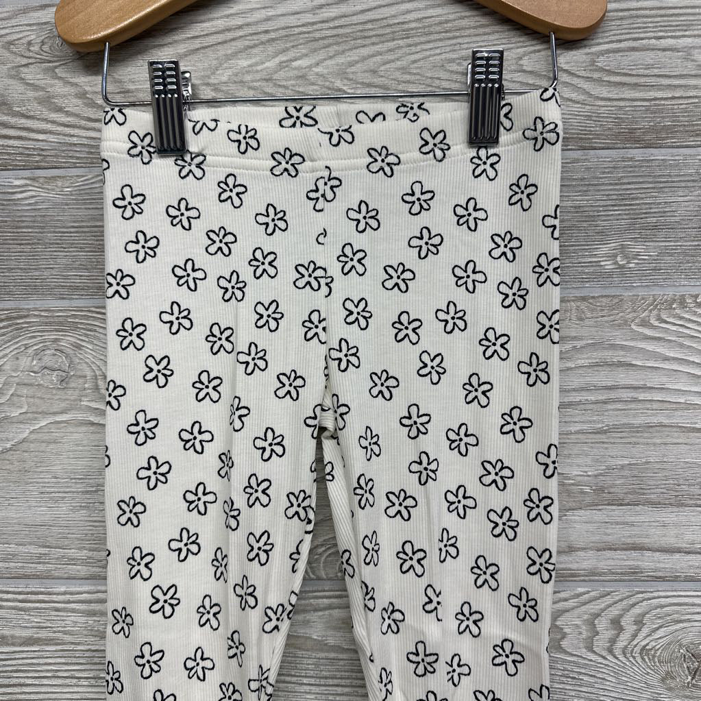 Ribbed Leggings Flowers 5T