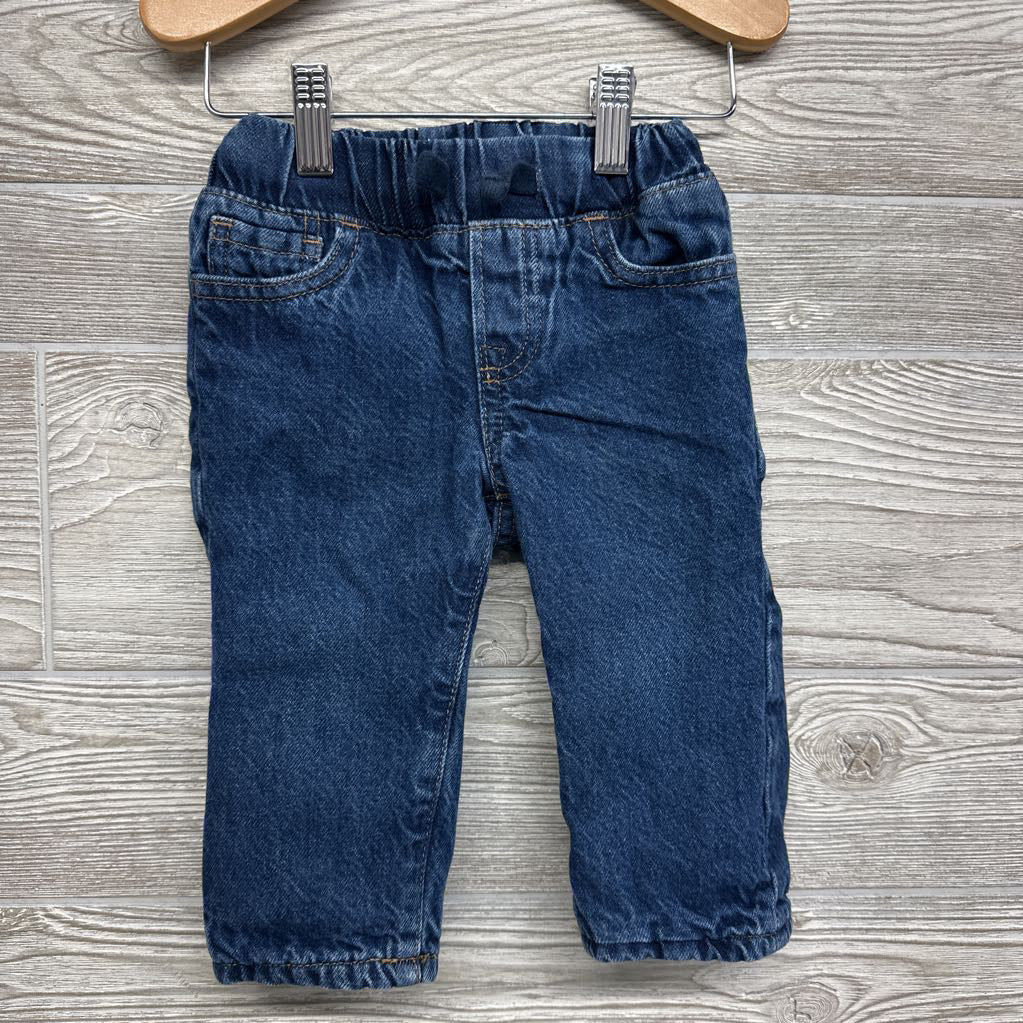 90's Original Lined Drawstring Jeans 12-18M
