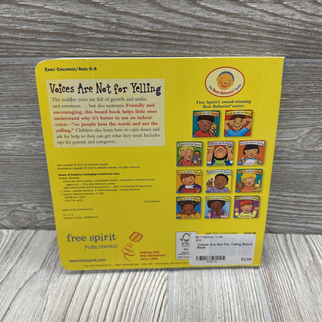 Voices Are Not For Yelling Board Book