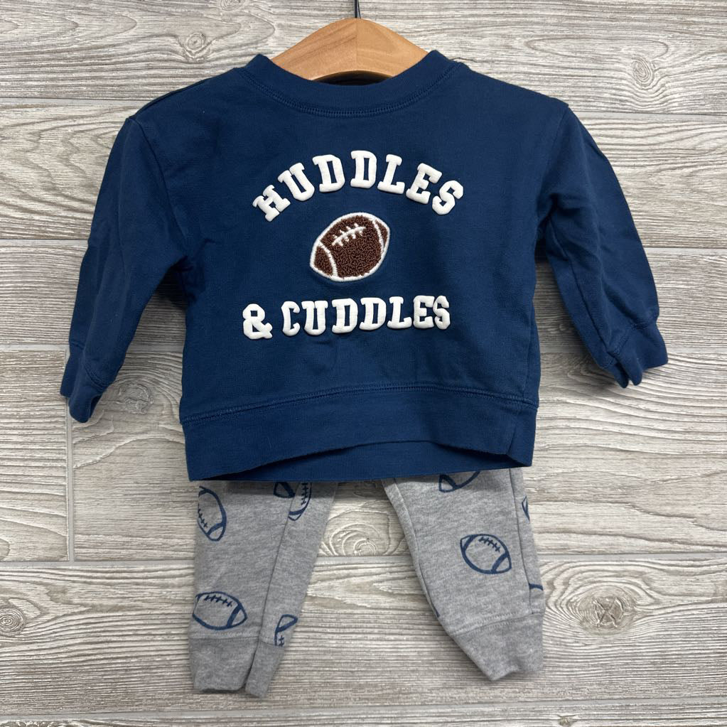 Crewneck Huddles & Cuddles & French Terry Joggers Footballs 9M