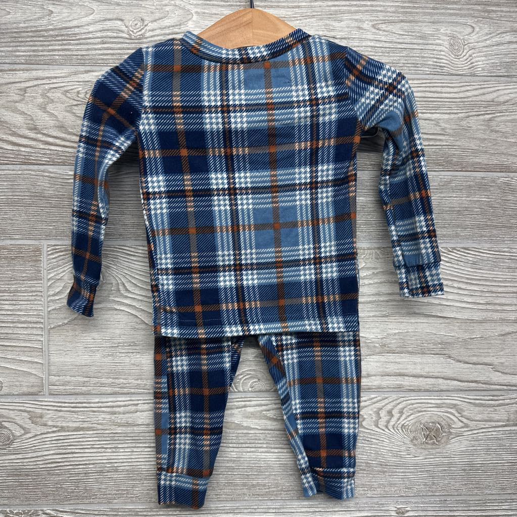 2 Pc LS Plaid PJs 12M