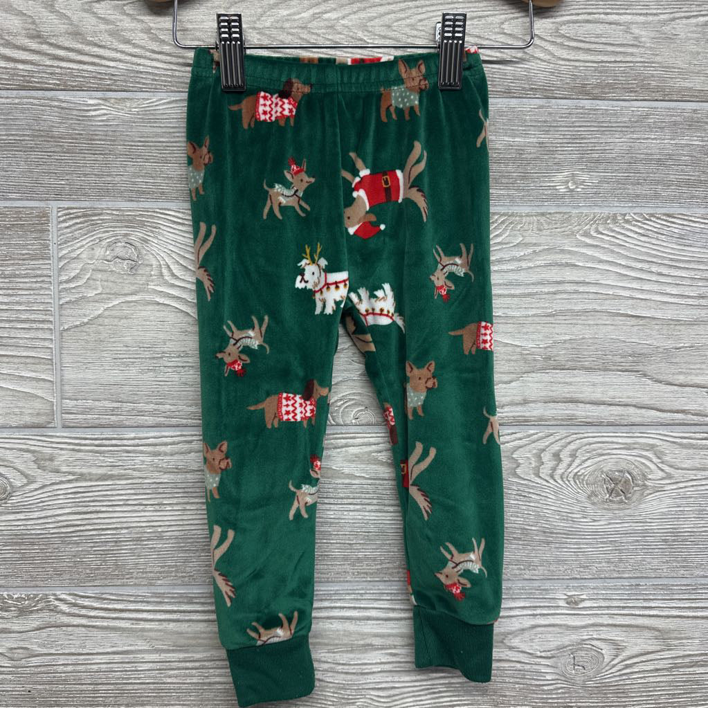 2 Pc LS Cozy PJs Santa Dogs 18M