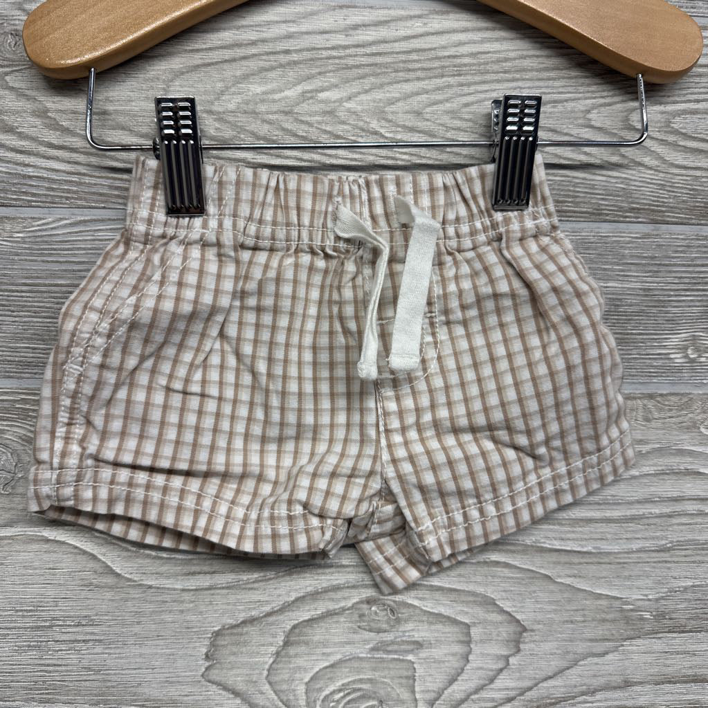 Shirt Waves Sun & Plaid Pull On Shorts 3M