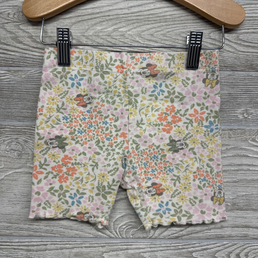 Shirt Minnie Mouse Flower Bow & Ribbed Bike Shorts Flowers 5T