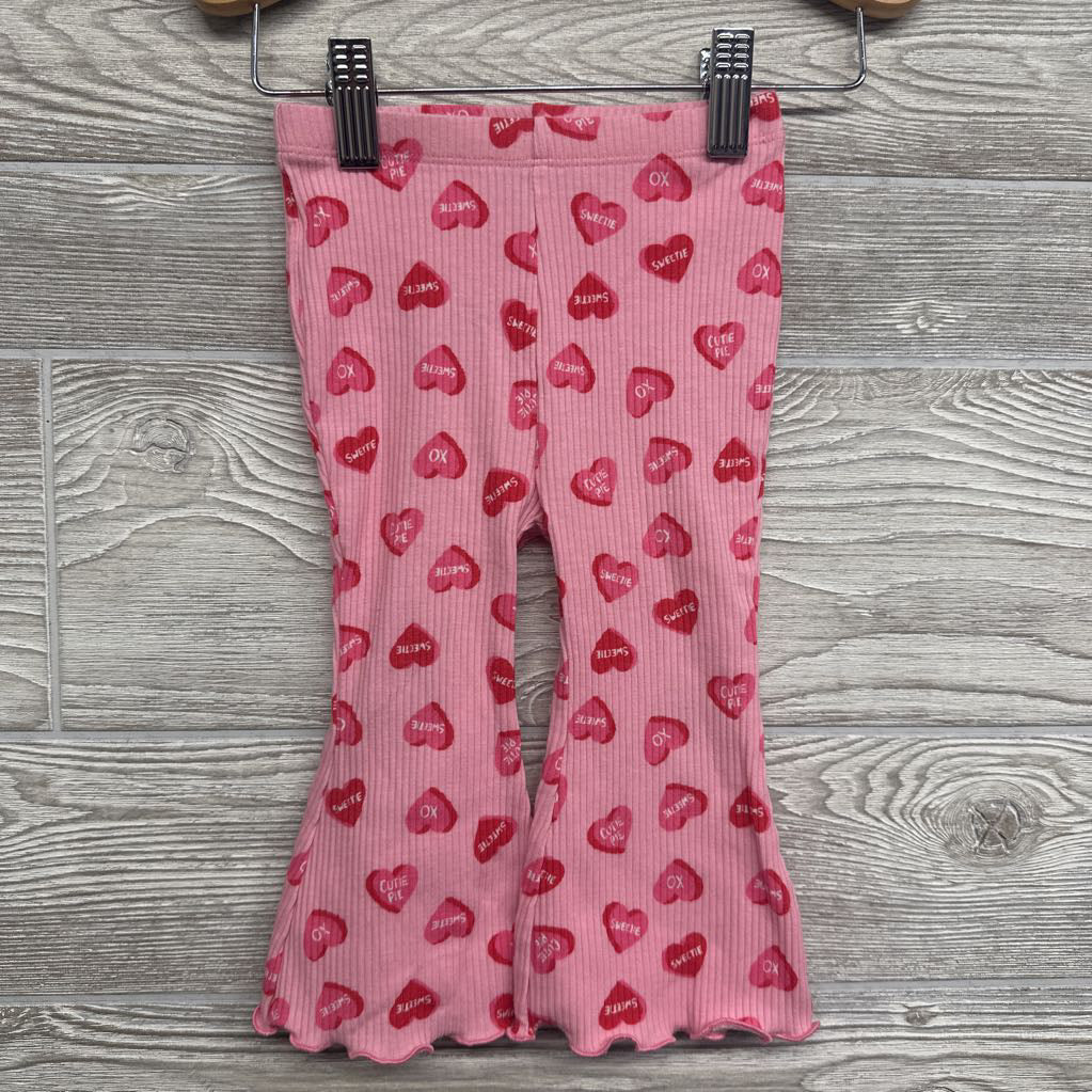 Ribbed Flare Pants Conversation Hearts 12-18M