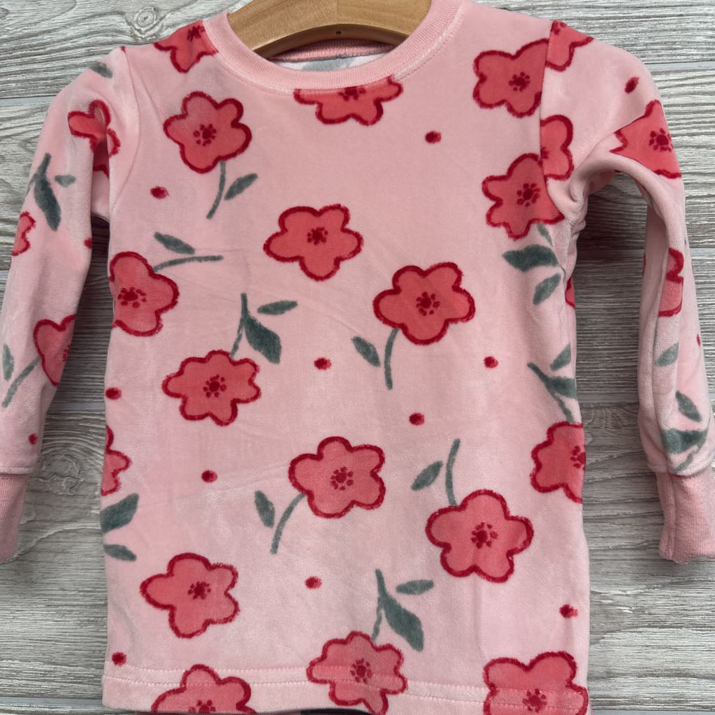 2 Pc LS Cozy PJs Flowers 18M