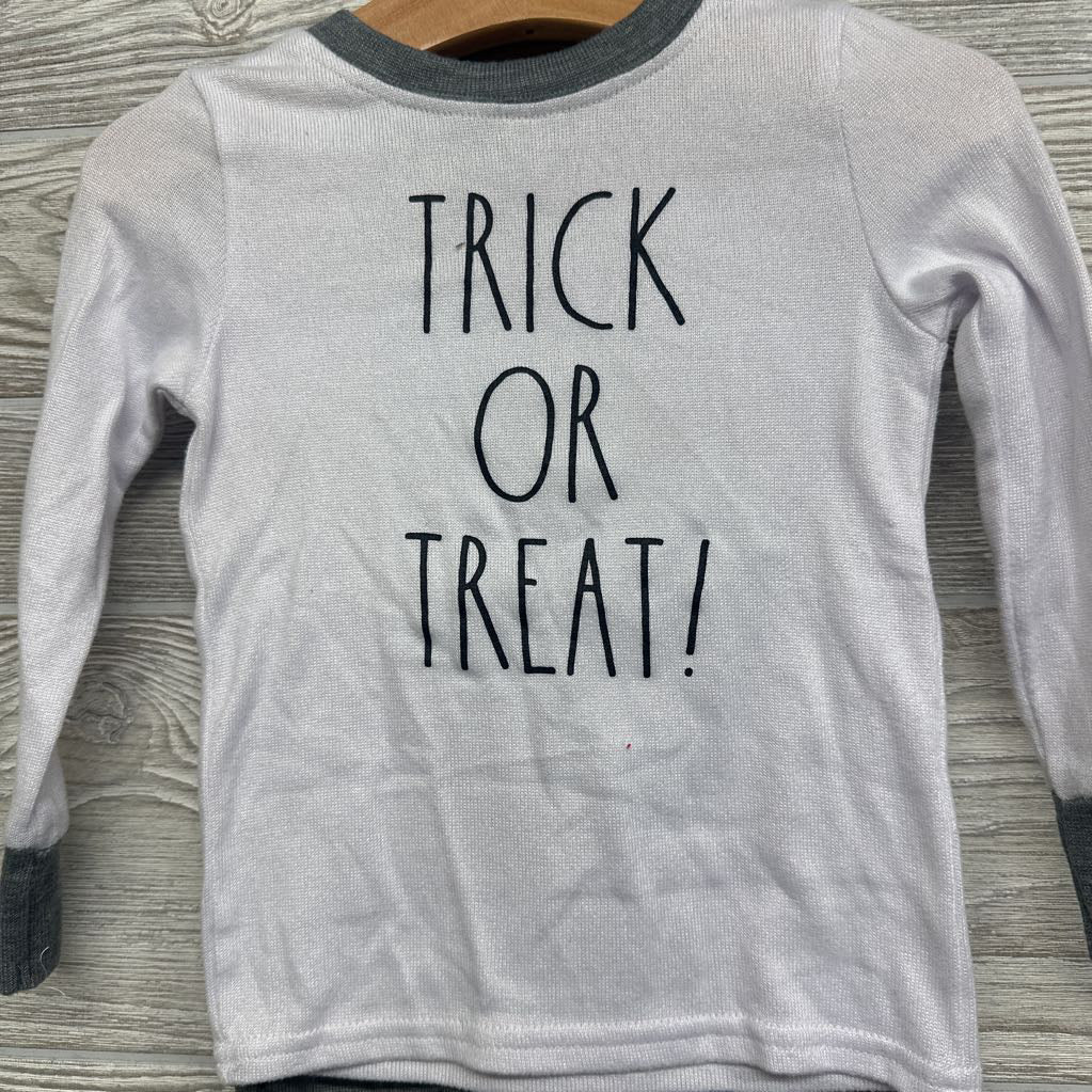 2 Pc LS PJs Trick Or Treat Pumpkins Ghosts 3T