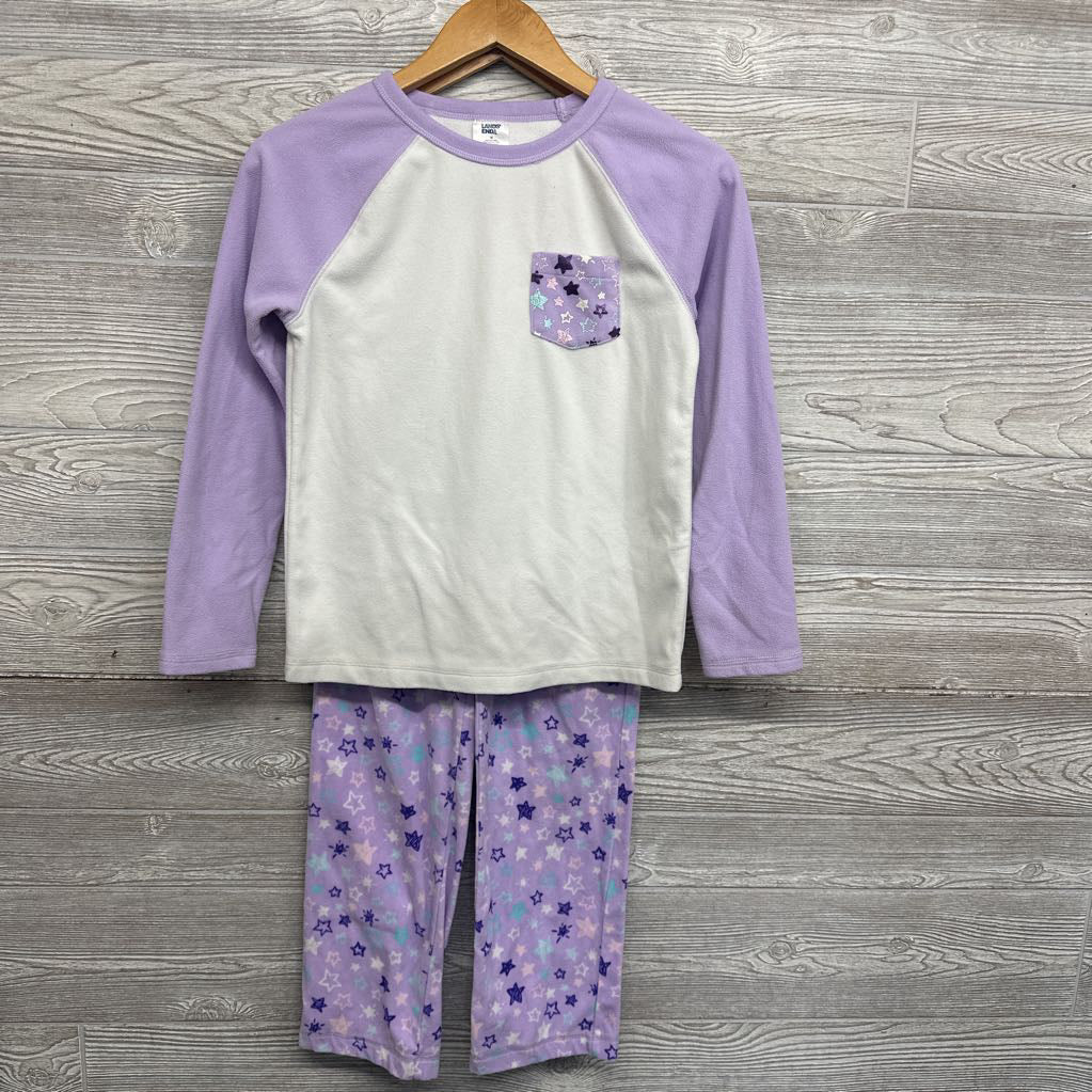 2 Pc LS Fleece PJs Chest Pocket Stars 12