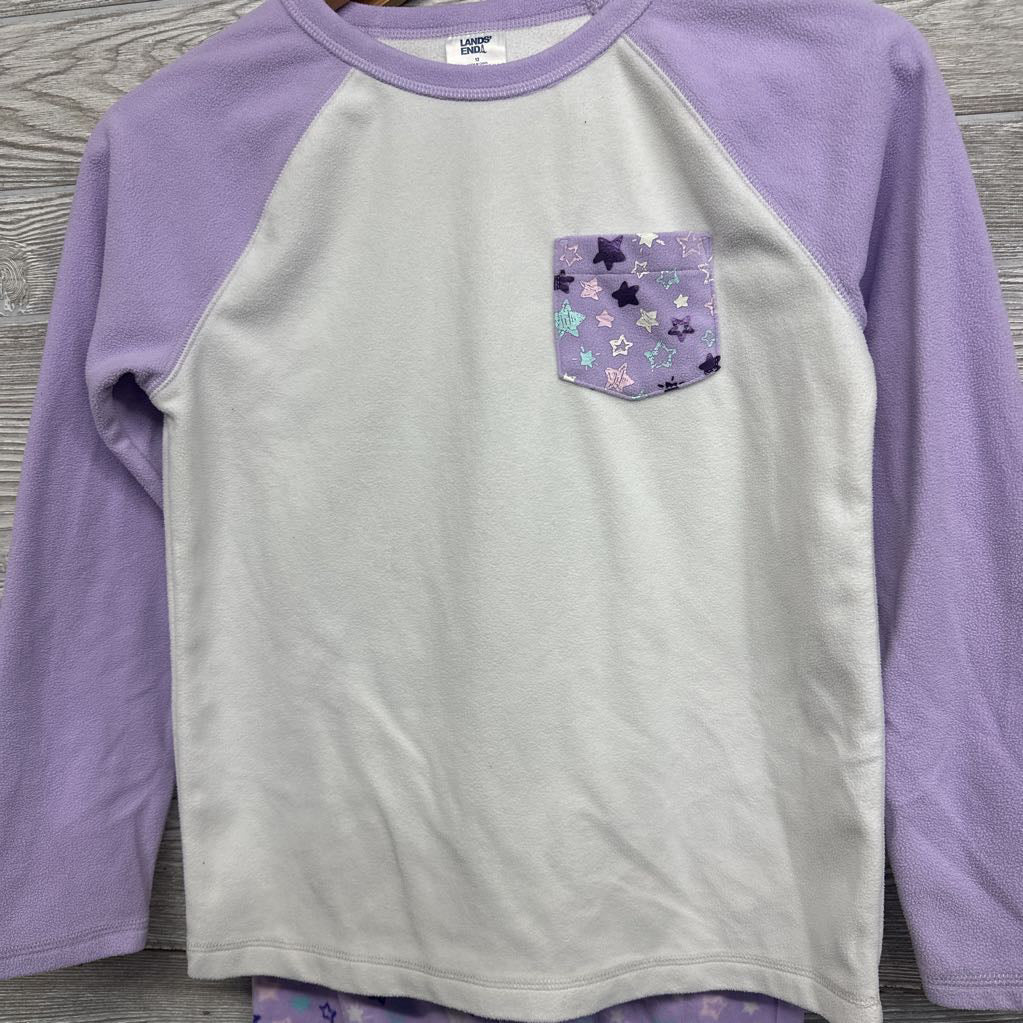 2 Pc LS Fleece PJs Chest Pocket Stars 12