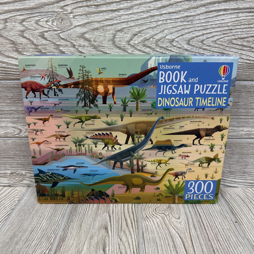 NEW Book & Jigsaw Puzzle Dinosaur Timeline