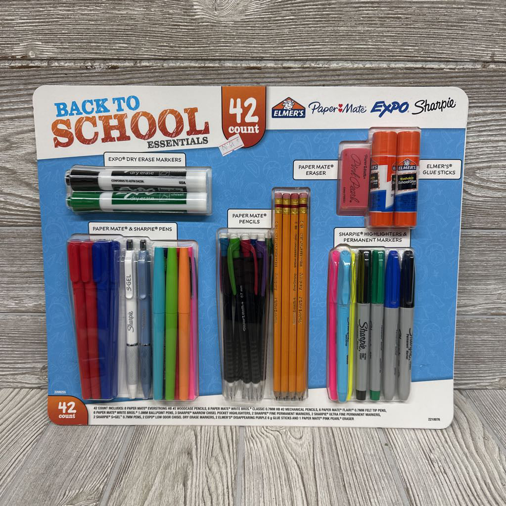 NEW 42 Pc Back To School Essentials Kit