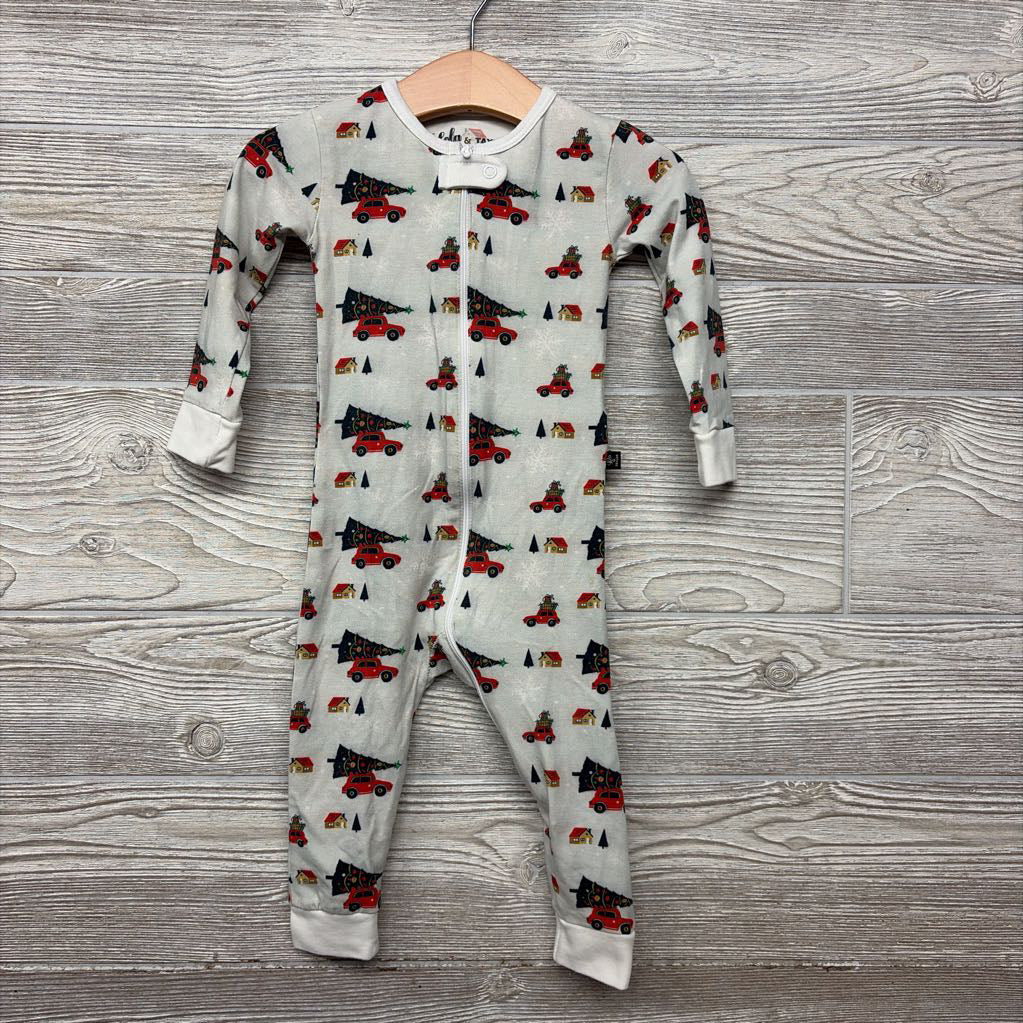 Organic Sleeper Red Car & Tree 12-18M