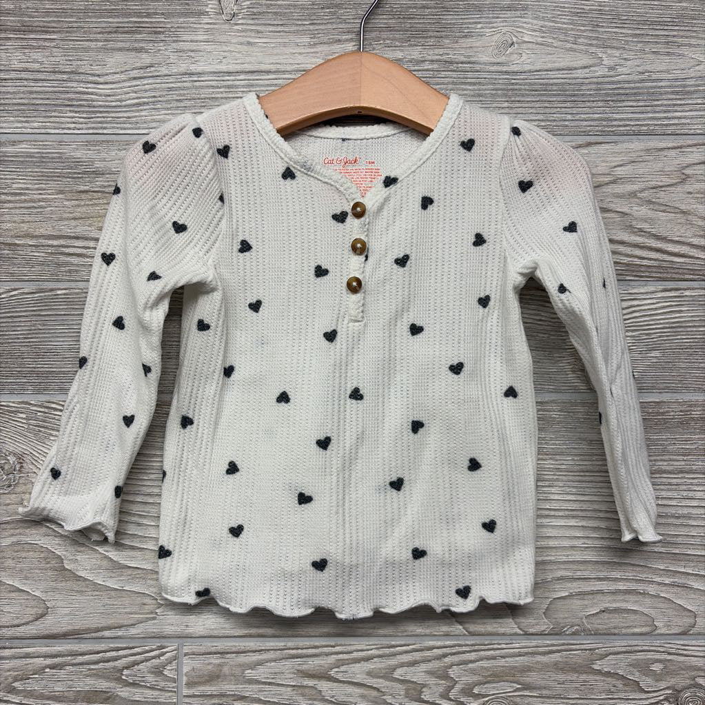 Henley LS Shirt Hearts 18M