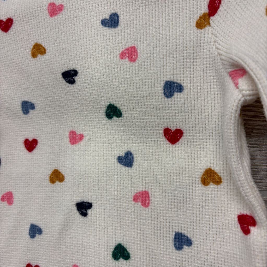 Waffle Knit Shirt Hearts 2t