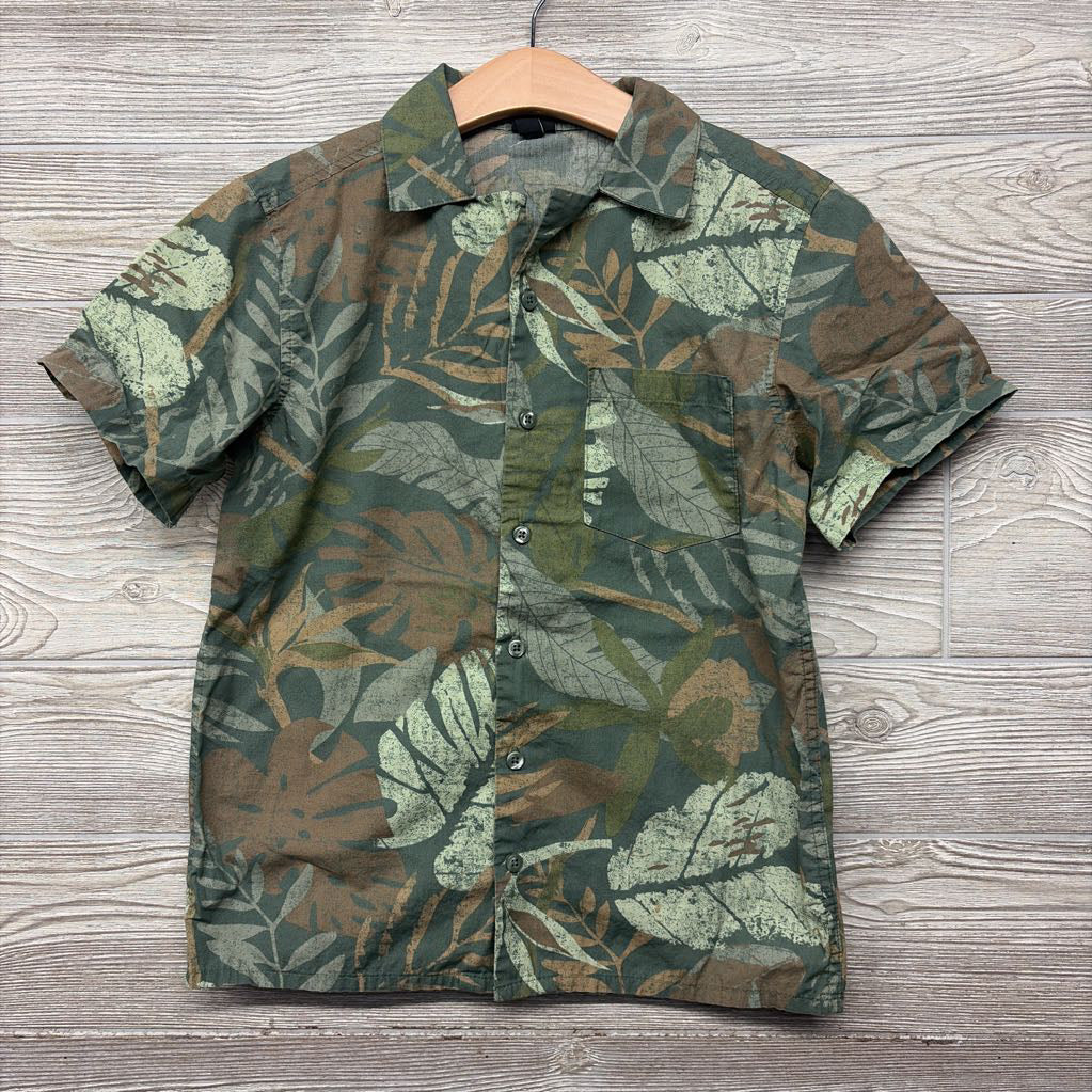 Button Up SS Shirt Leaves 10-12