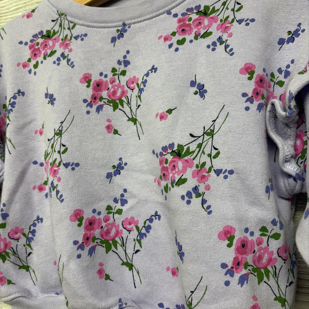Ruffle Crewneck Flowers 2t