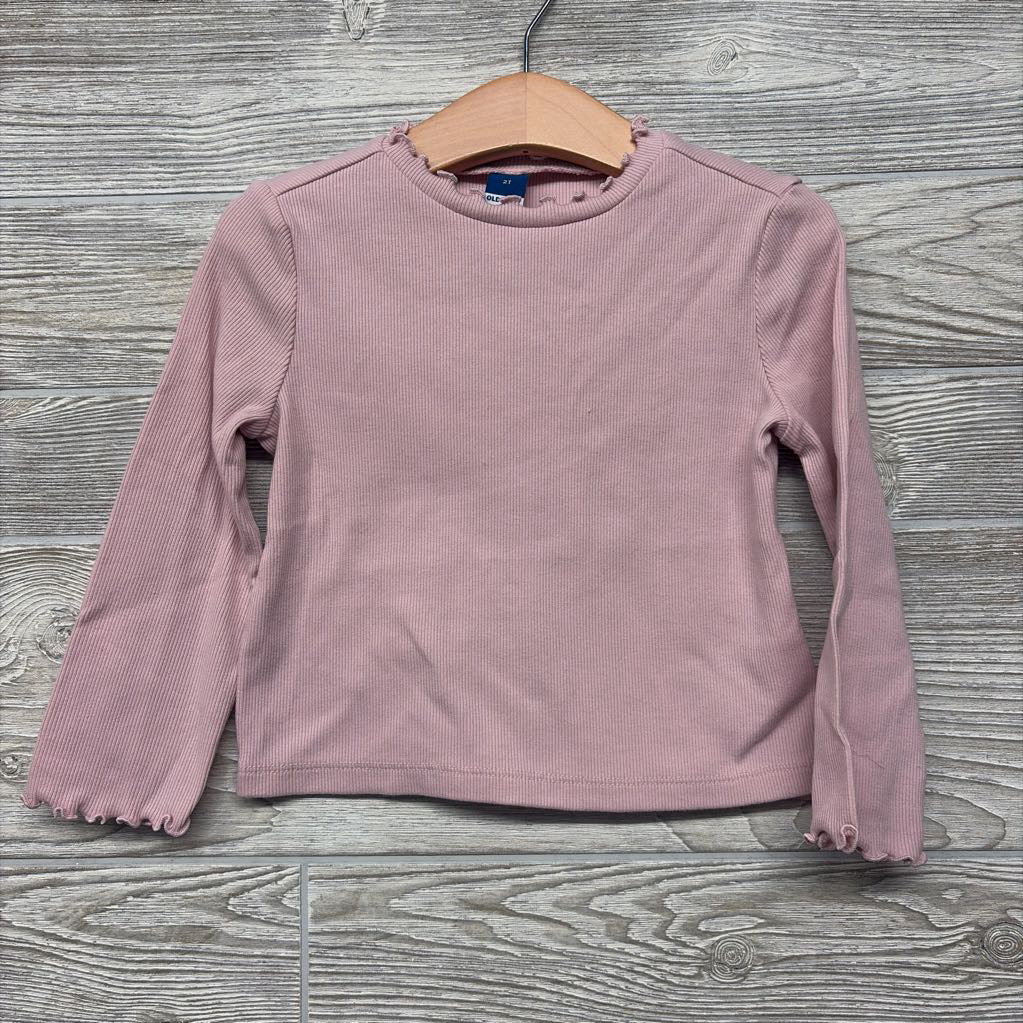 Lettuce Trim Ribbed LS Shirt 2t