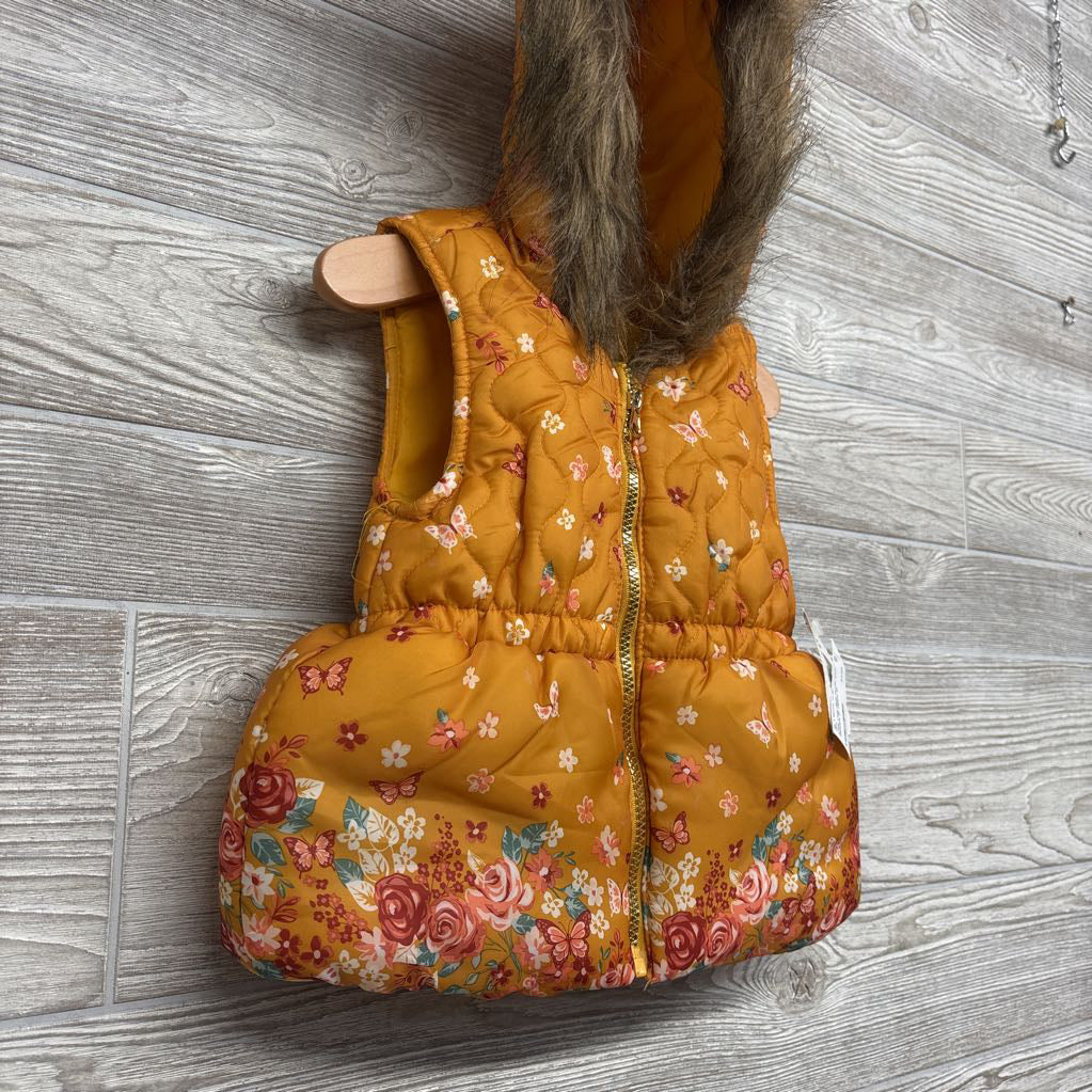 NEW Puffer Vest Flowers 2t