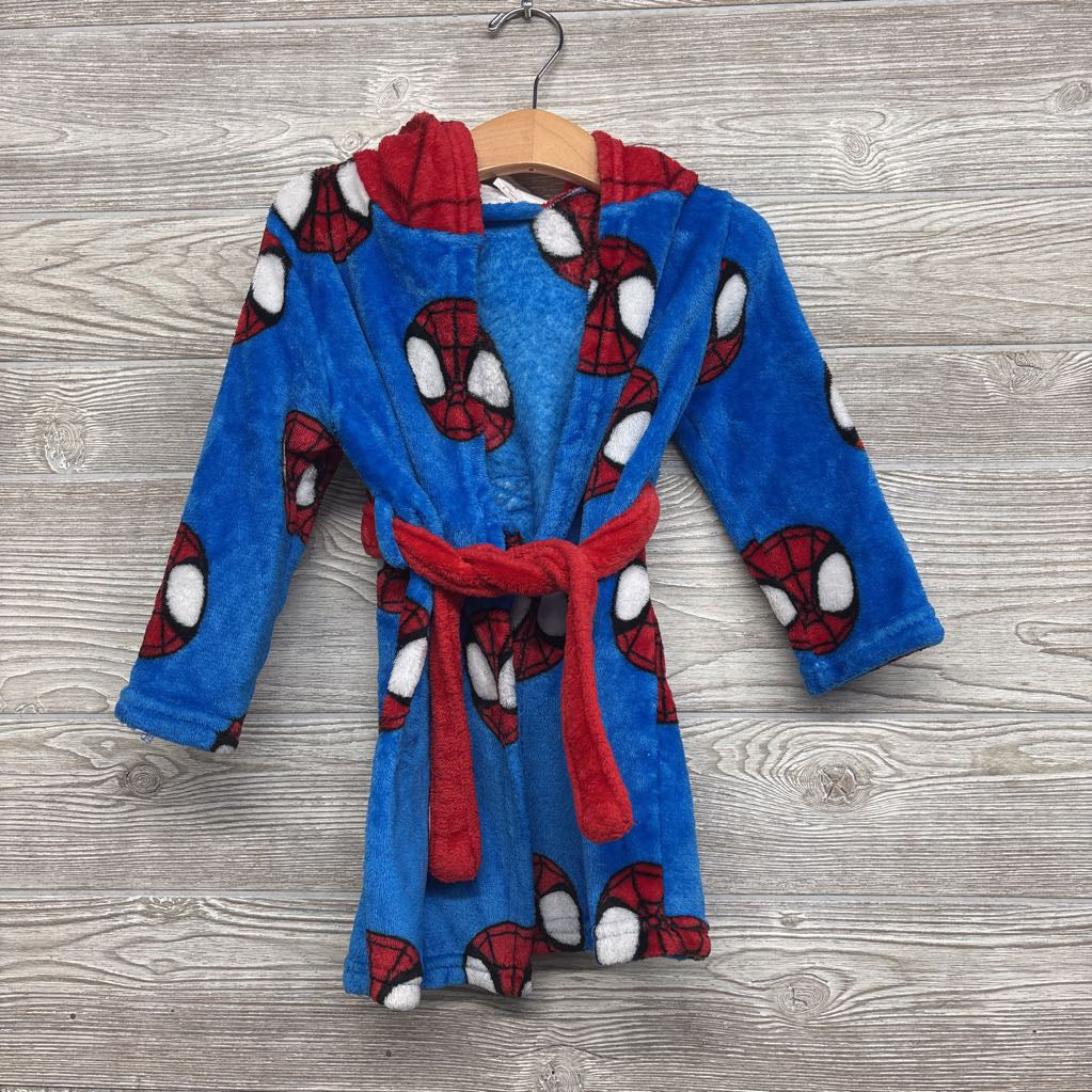 Plush Spider-man Robe 2-3t